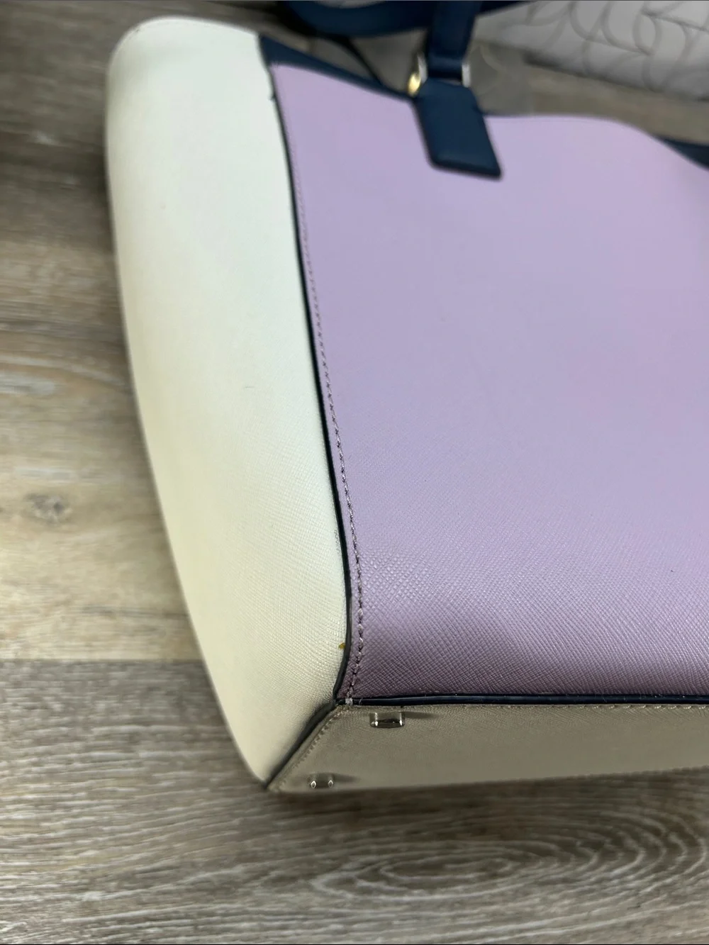 Kate Spade purple  color block tote bag
